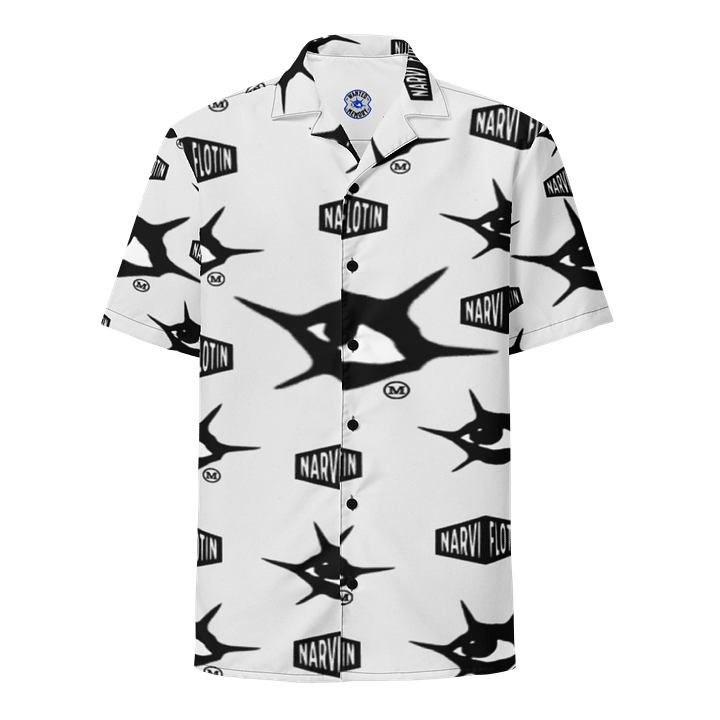 WANTED MEMORY®/NARVI FLOTIN® REPEATED LOGO BUTTON UP SHIRT product image (1)