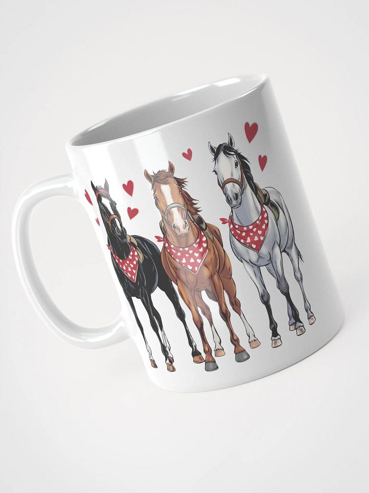 Heartfelt Valentine Horses White Glossy Mug product image (2)