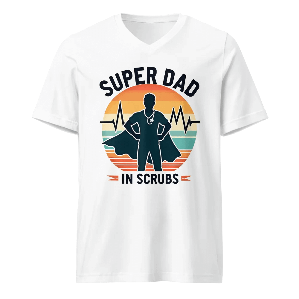 Super Dad in Scrubs Graphic V-Neck Tee product image (1)