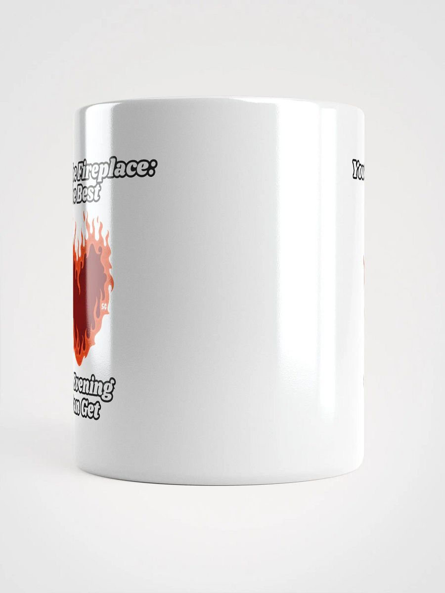 Flaming Heart - YouTube Fireplace: The Best an Evening Can Get | White Glossy Mug product image (5)