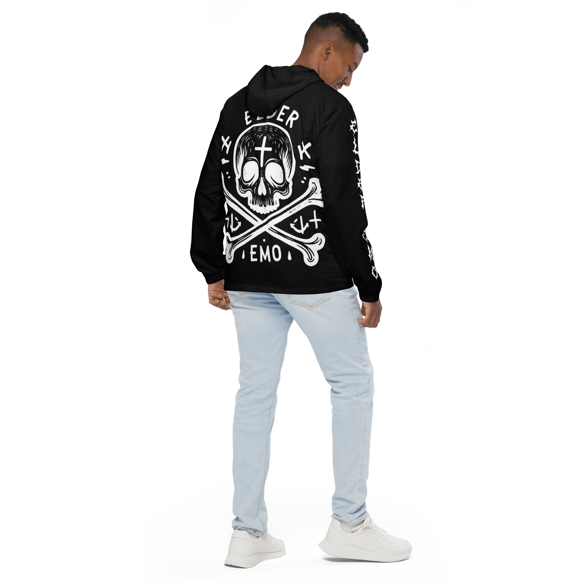 Elder Emo Skull & Crossbones Waterproof Jacket product image (4)
