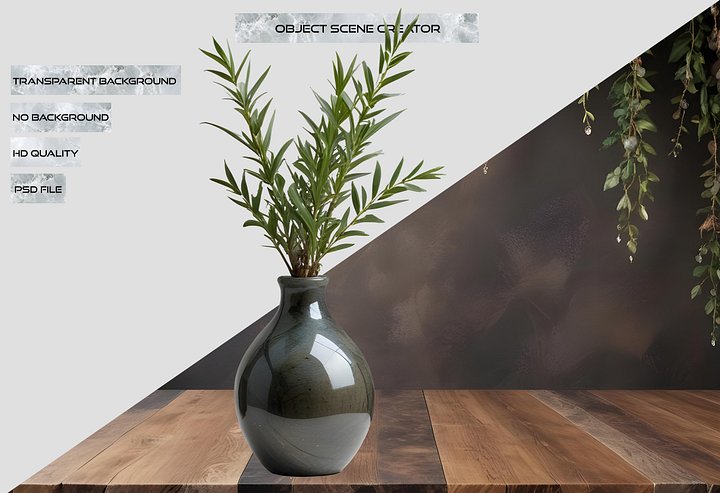 Moonlit Elegance – Decorative Vase PNG product image (2)