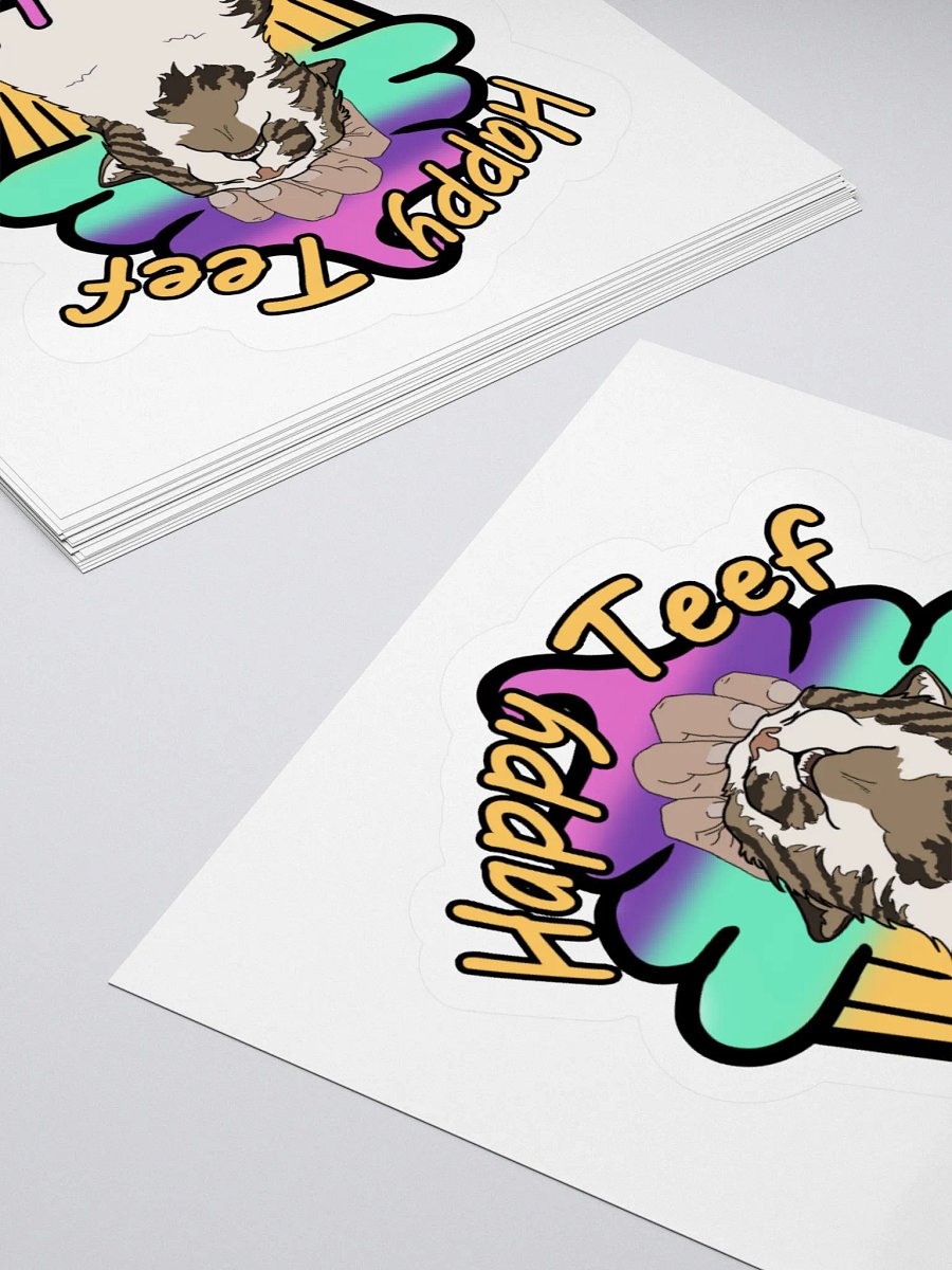 "Happy Teef, Happy Life" Regular Kiss Cut Stickers product image (15)