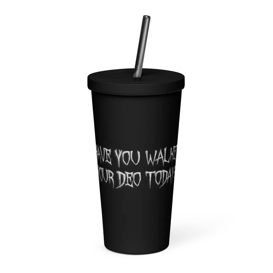 Phasmo - Walked Your Deo Black Tumbler product image (1)