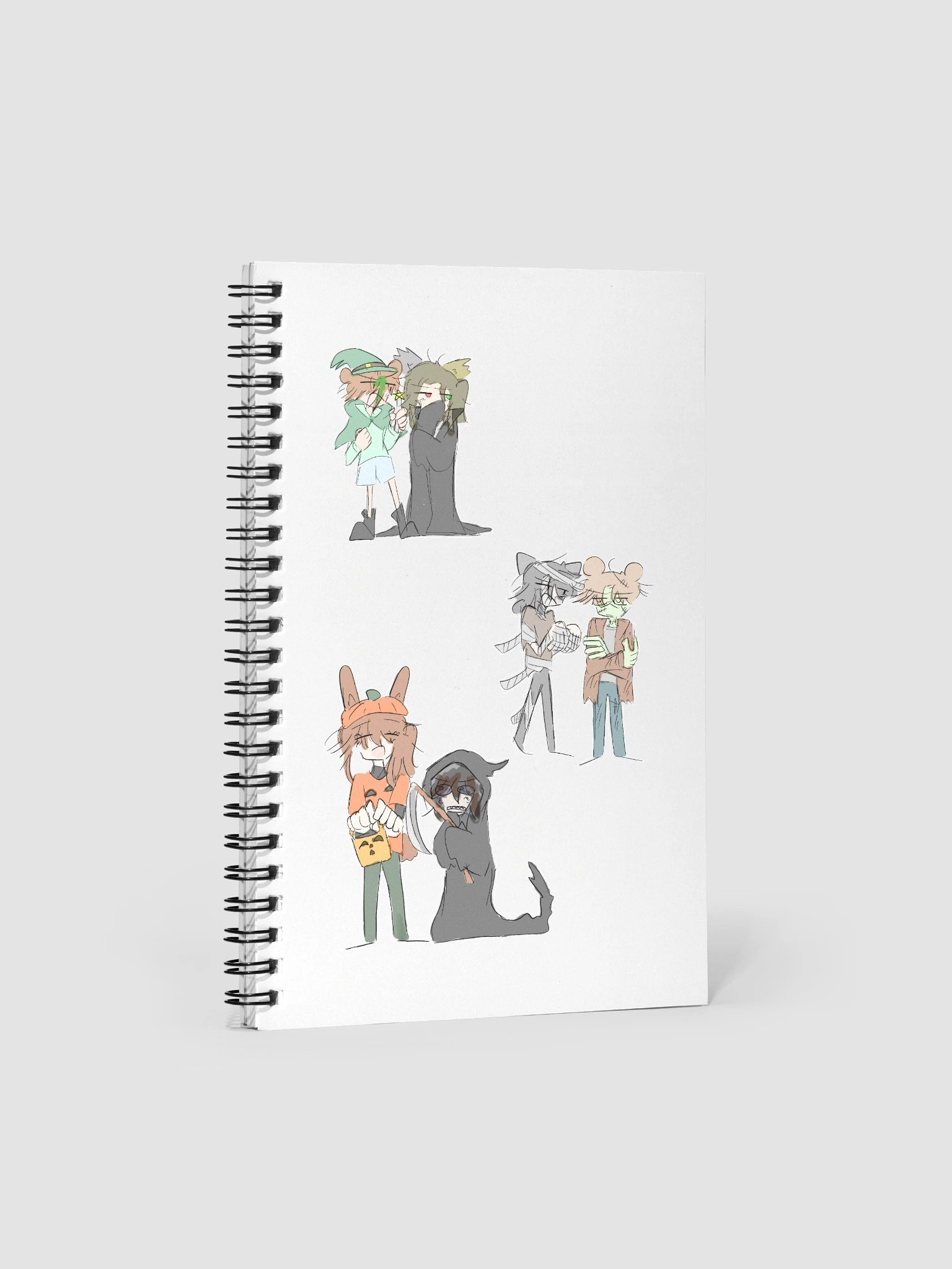 Blog Characters Halloween notebook product image (1)