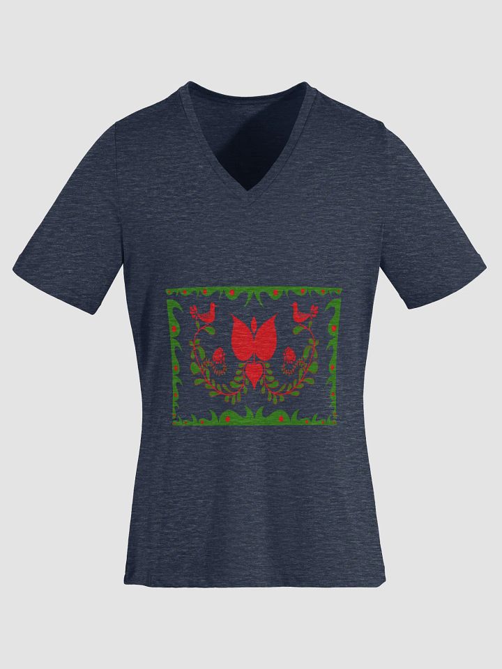 Folk Art Hungarian Floral V-Neck Tee product image (1)