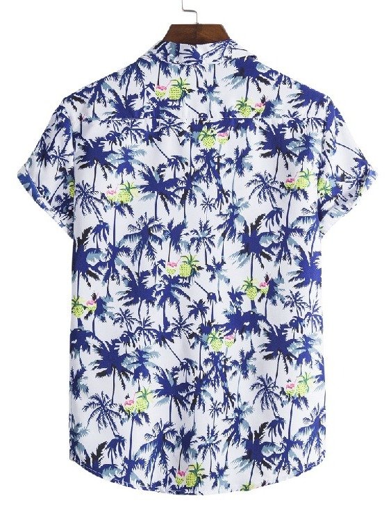 Hawaiian Beach Style Shirt Men's Casual Beach Suit Collar Short Sleeve product image (12)