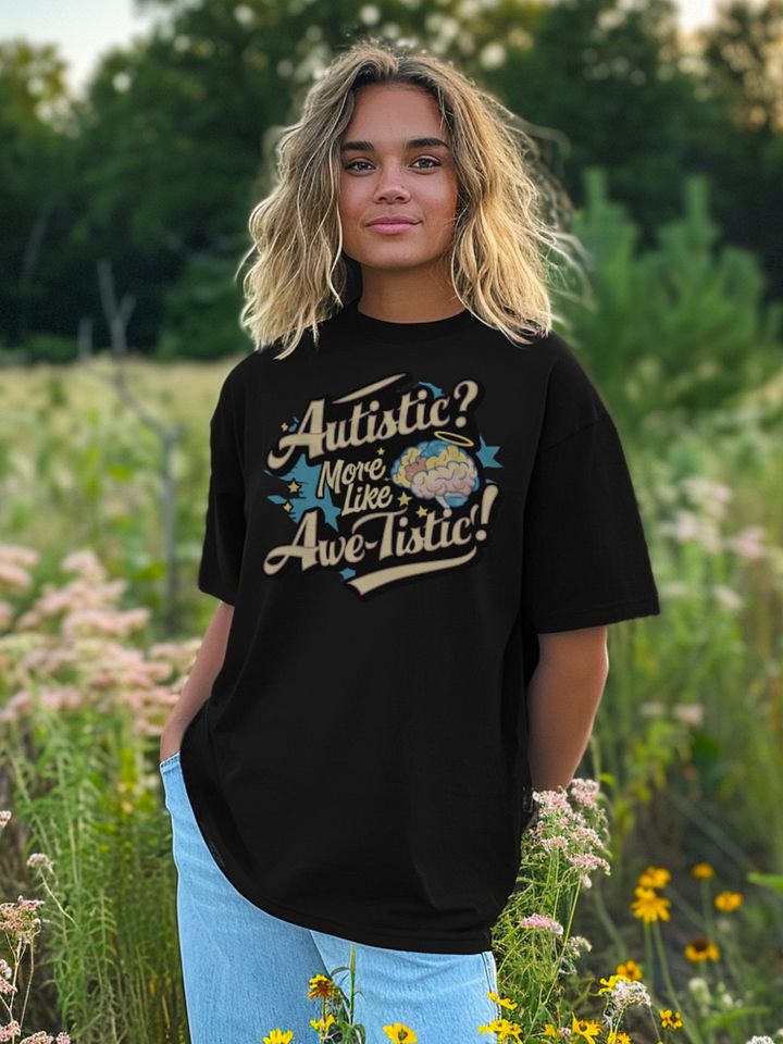 Autistic? More Like Awe-tistic! Heavyweight Unisex T-Shirt product image (1)
