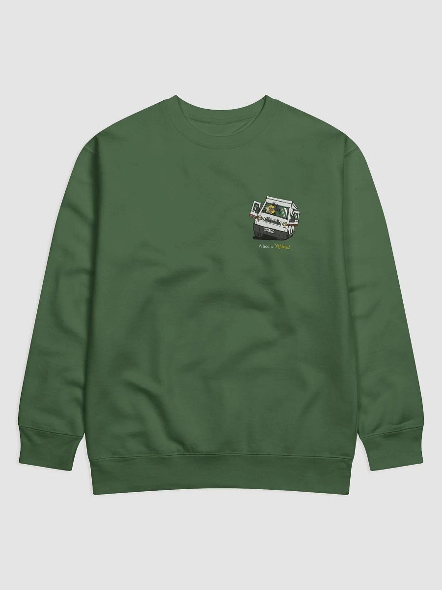 Wheelie Yellow driving sweatshirt small print! product image (1)