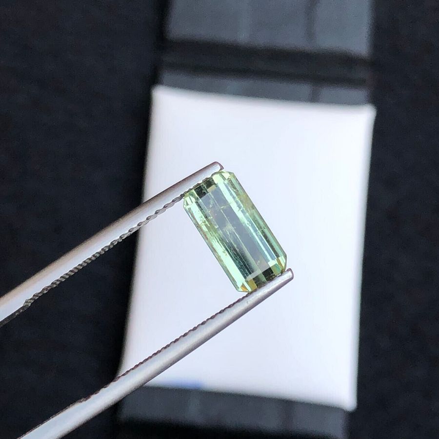 TOURMALINE FOR RING EMERALD CUT YELLOW/GREEN NATURAL GEMSTONE FOR GIFT, 1.90 CRT product image (4)