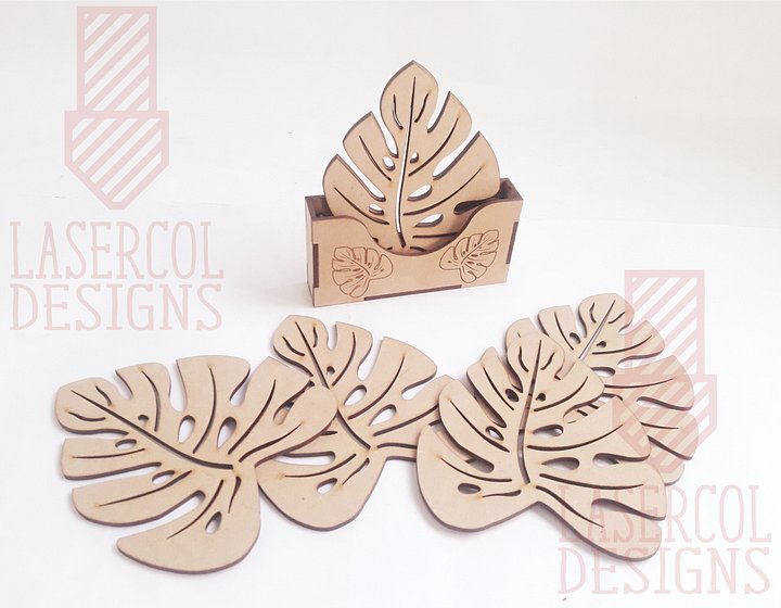 Leaf Coasters (6) Set 1 - Laser Cut Files product image (2)