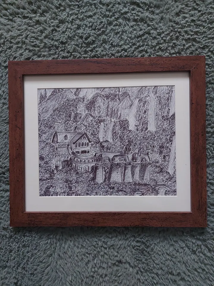 Fantasy Town Original Sketch product image (1)