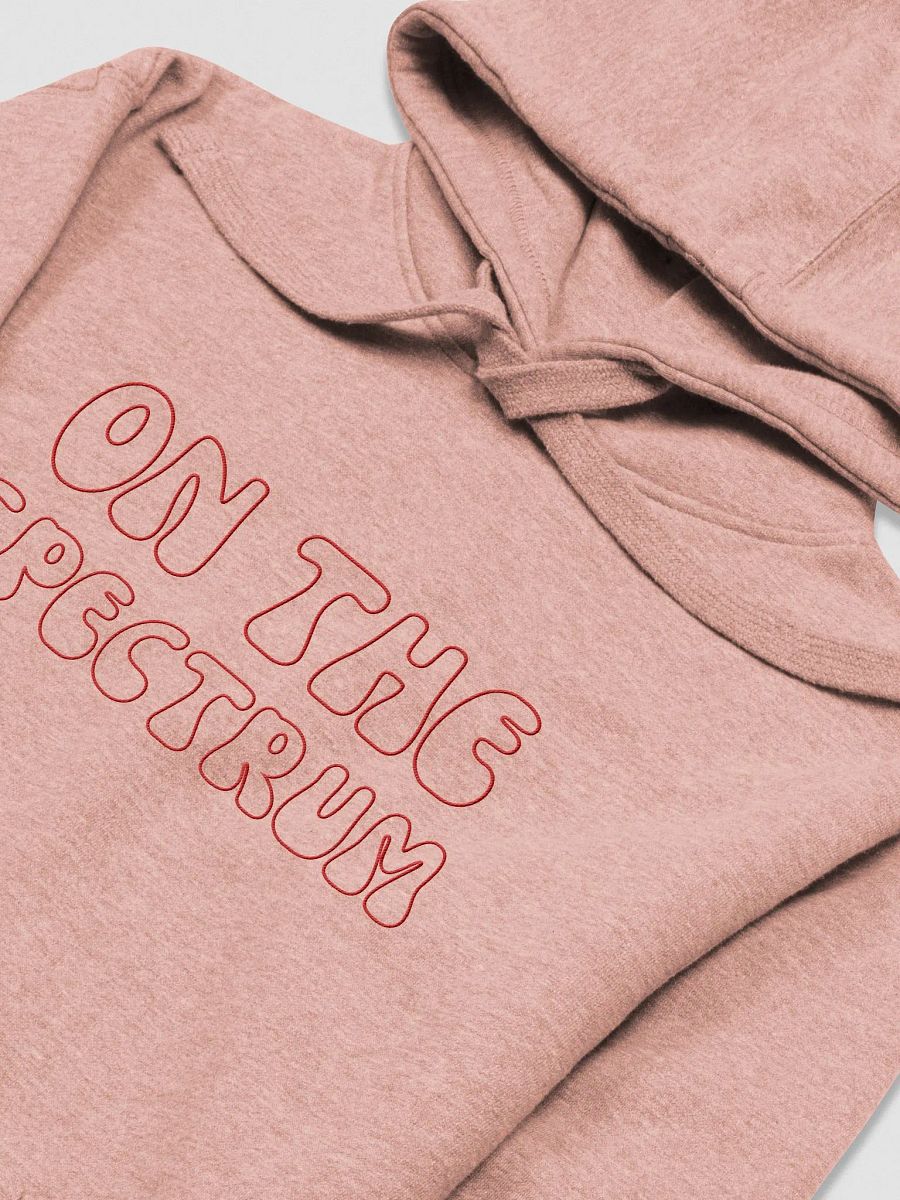 ON THE SPECTRUM OUTLINE (lg. design, rethread) embroidered heavyweight hoodie product image (5)