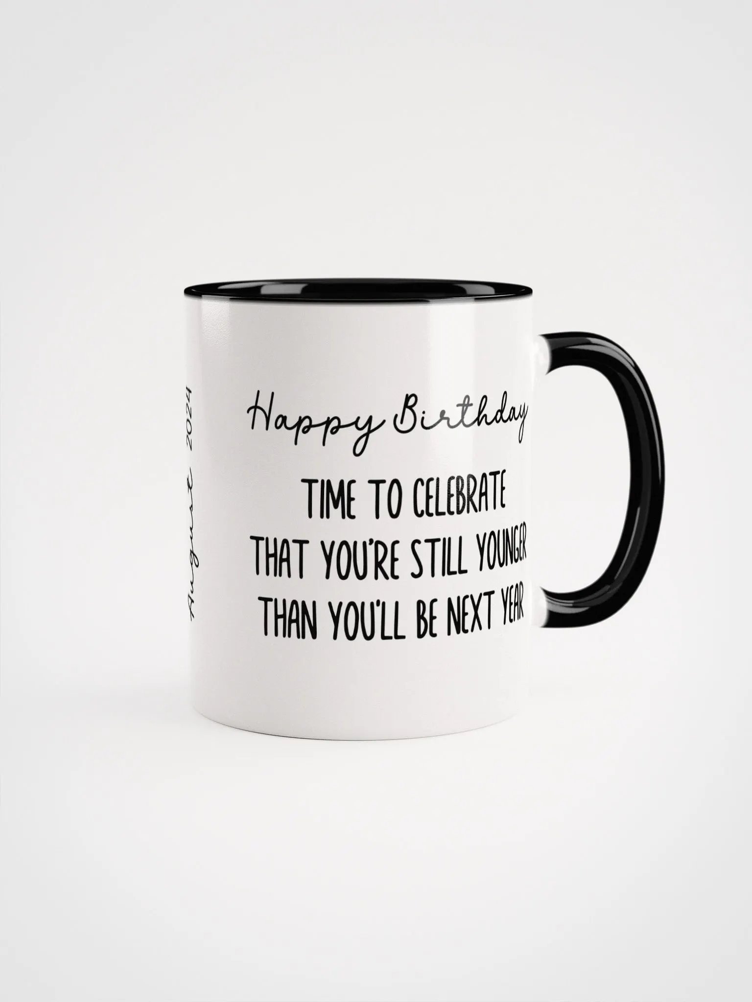 Two Tone Line Birth Flower Mug AUGUST – Personalized Gift product image (2)