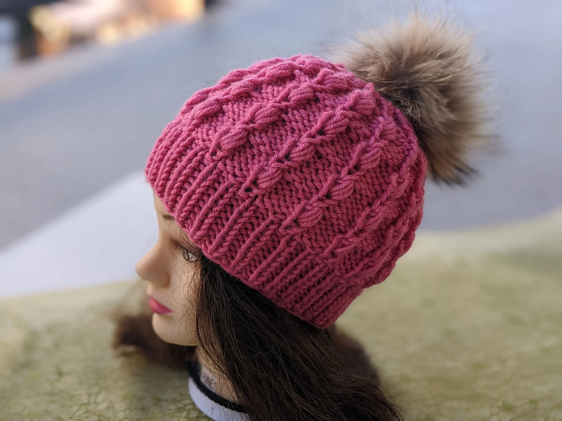Fiore Knit Hat Pattern (Puff Stitch) product image (9)