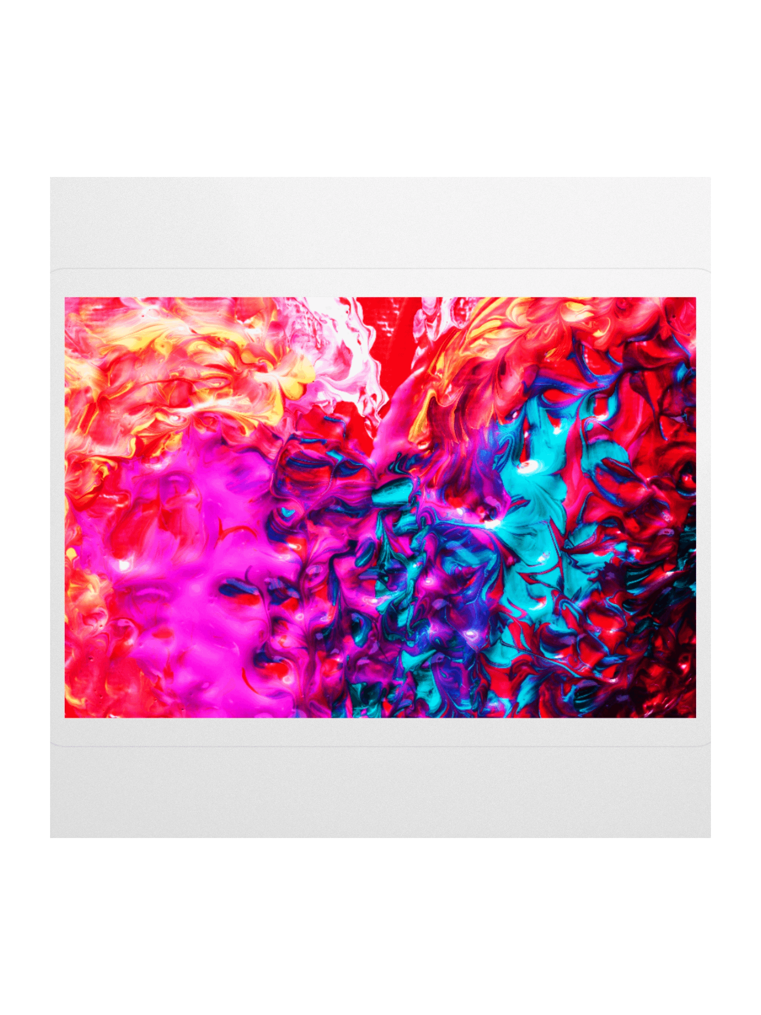 Neon Abstract Sticker Vibrant Psychedelic Fluid Acrylic Swirl product image (1)
