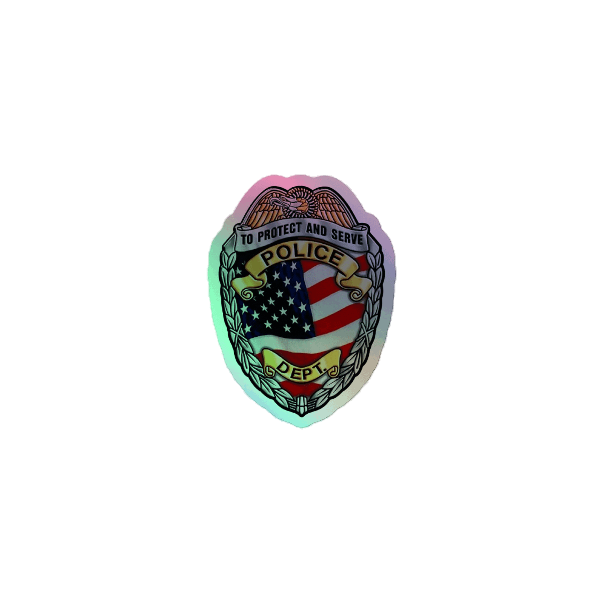Protect and Serve Holographic Sticker Sheet product image (1)
