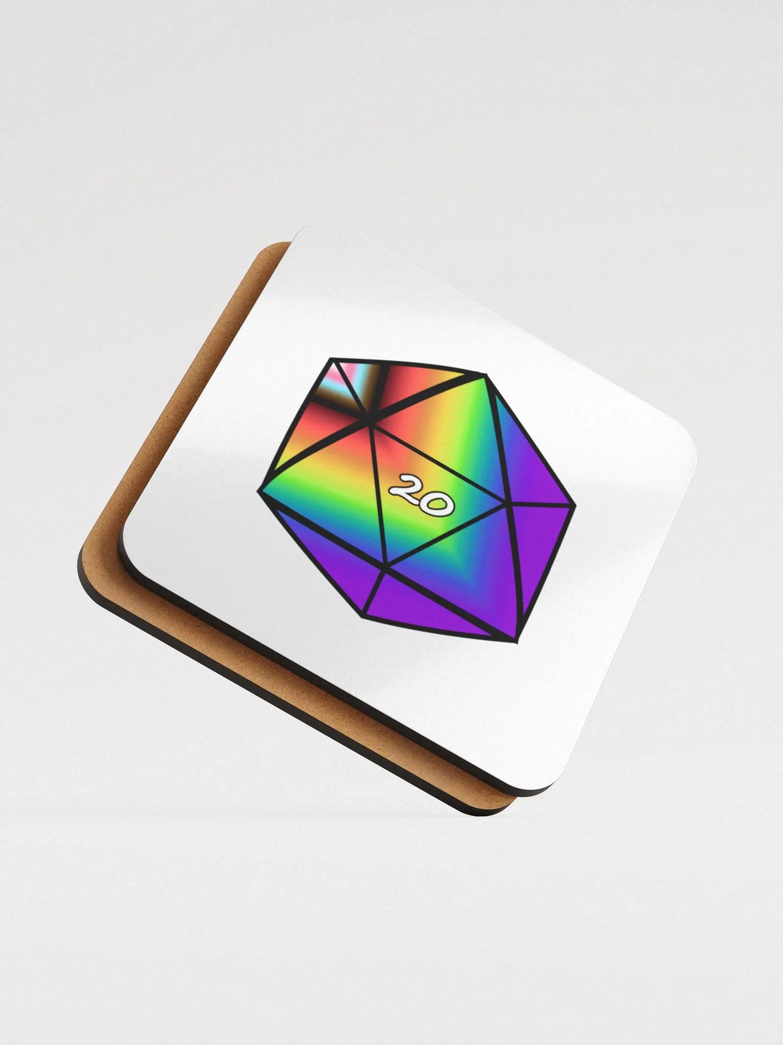 Pride D20 Dice - Coaster product image (2)