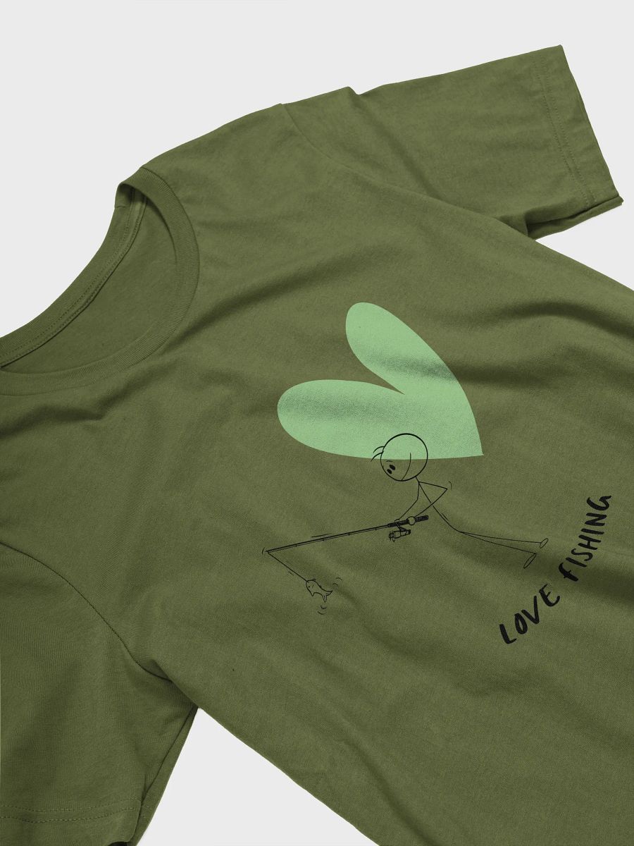 Love Fishing Heart Cartoon Supersoft T-Shirt product image (3)