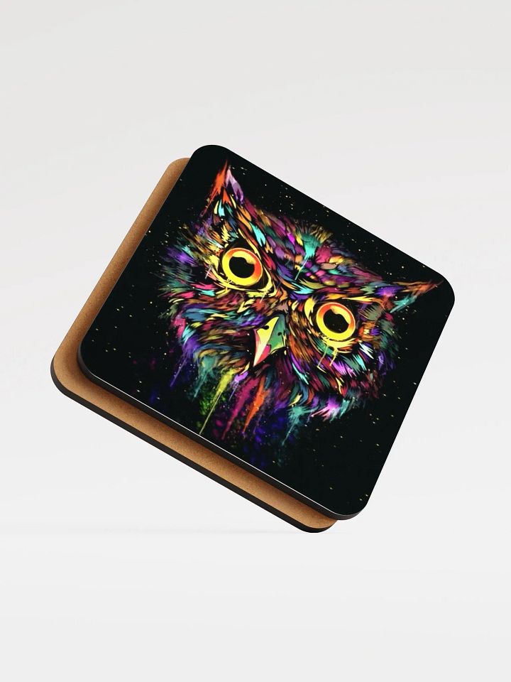 Drippy Owl Coaster (Black) product image (1)