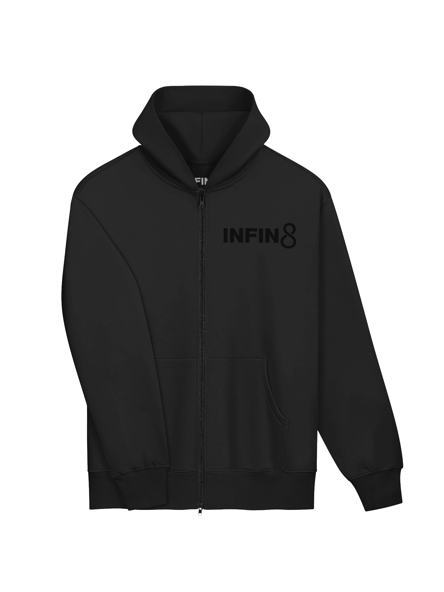 INFIN8 New Style Logo Zip Hoodie | Stealth Collection product image (3)