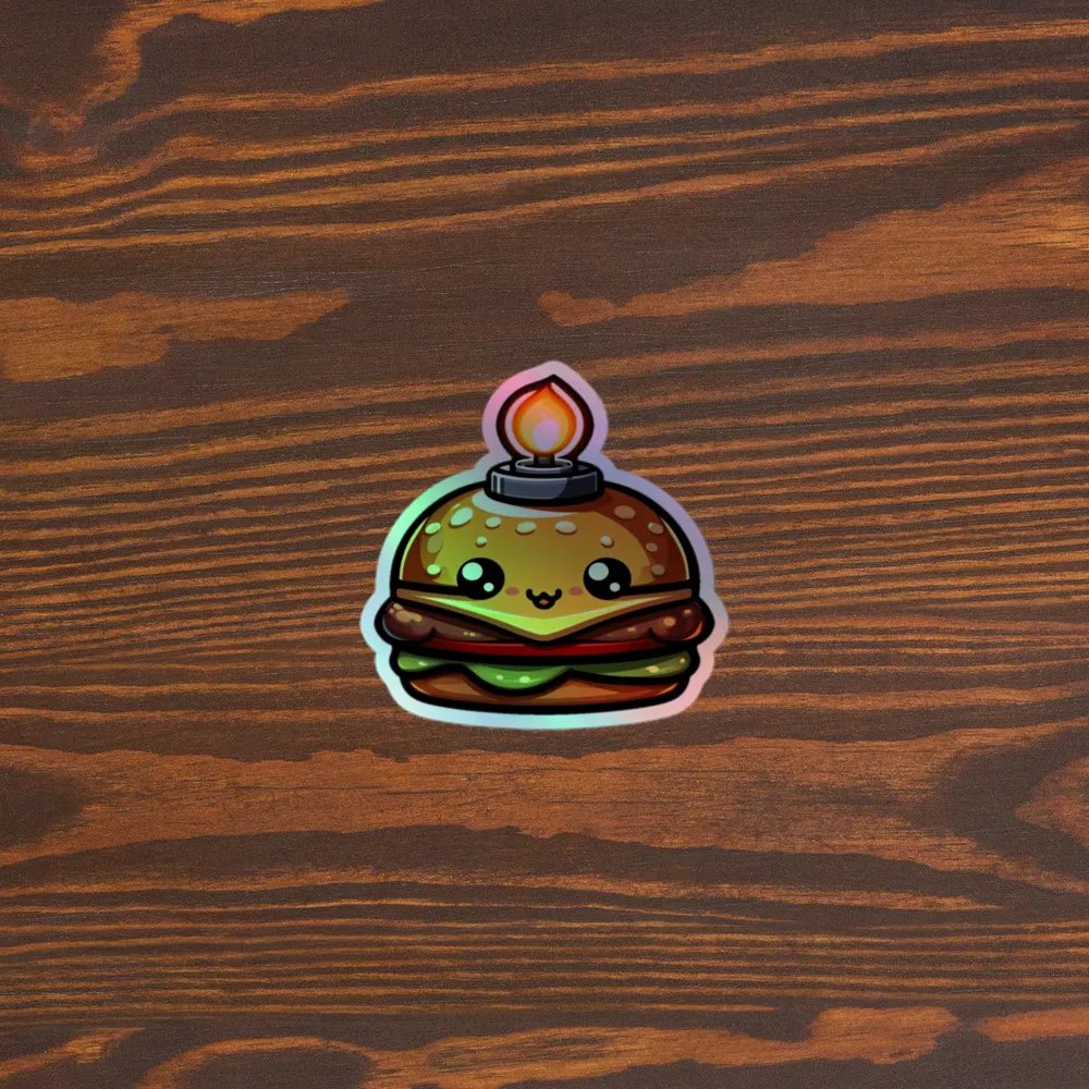 Gas Light Burger Holographic Sticker Sheet product image (5)
