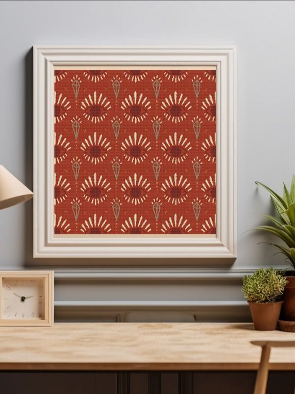 Bohemian Accent Printable Cross Stitch Pattern: Unleash Your Creative Side Crystals Eyes Modern product image (5)