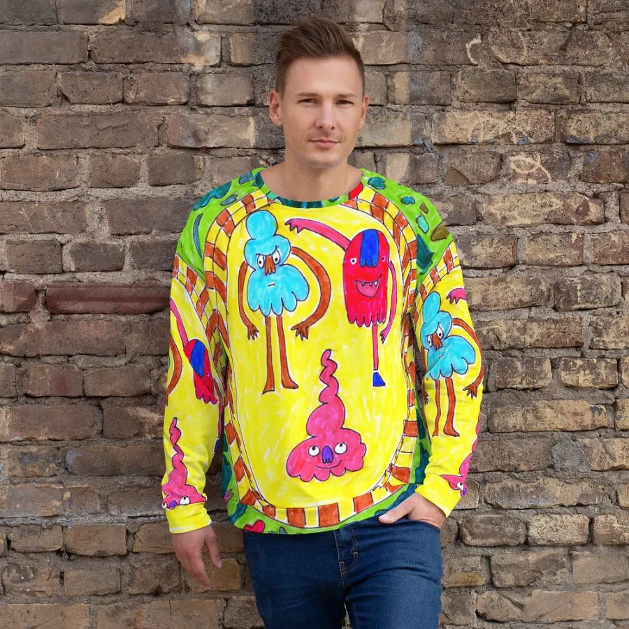 Abstract Doodle Folk Unisex Sweatshirt product image (4)