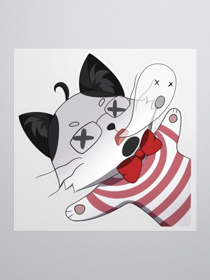 JPAG_Grey cat Ded emote sticker product image (1)