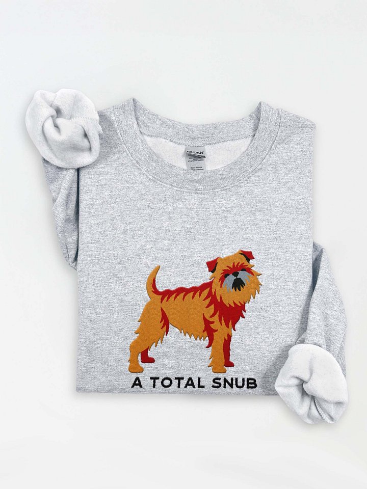 A Total Snub Sweatshirt (Embroidered) of a Brussels Griffon(Tan) product image (1)