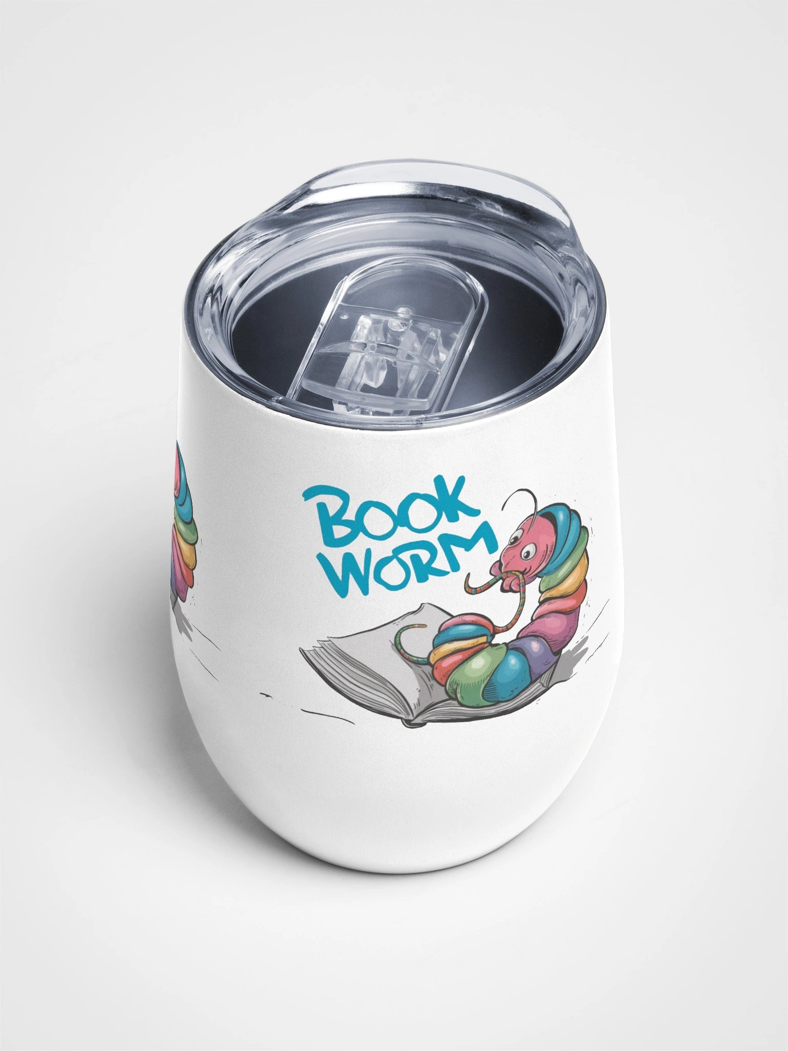 Colorful Book Worm Wine Tumbler product image (4)