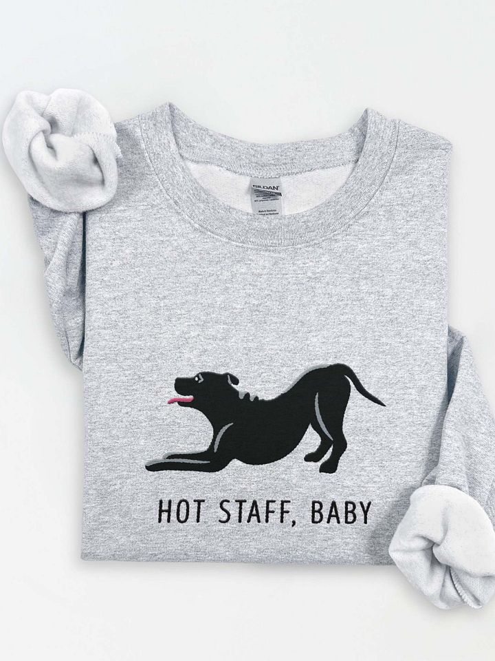Hot Staff, Baby Sweatshirt (Embroidered) of a Staffordshire Terrier(Black) product image (1)