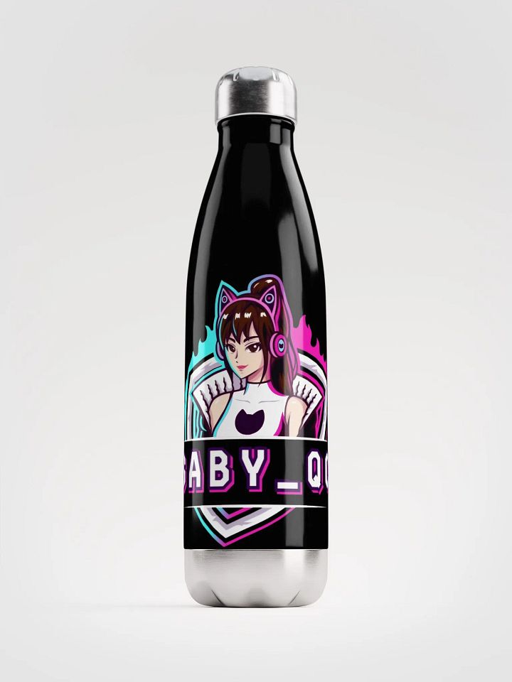 SABY_QC Cat-Eared Headphone Vibes Stainless Steel Water Bottle product image (1)