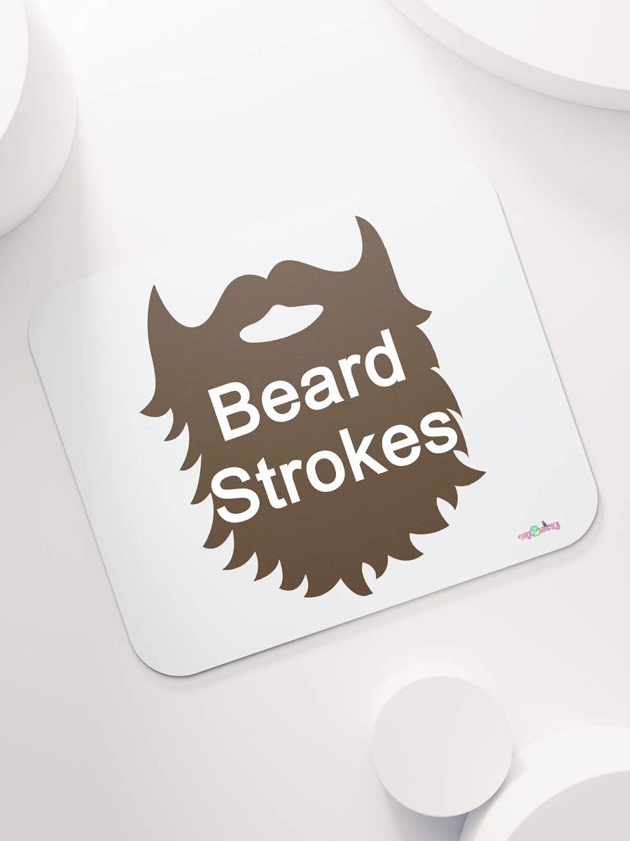 Brown Beard Strokes Classic Mouse Pad (White) product image (7)