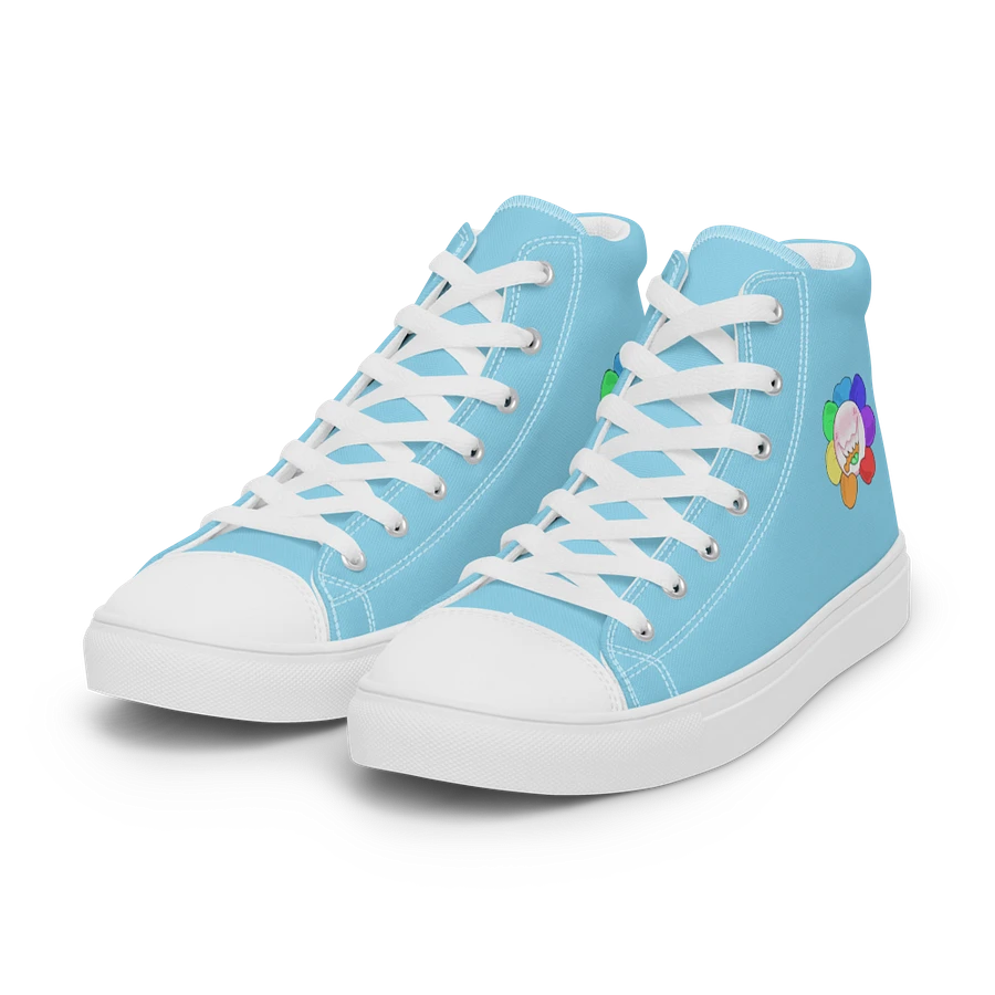 Pastel Blue and White Flower Sneakers product image (32)