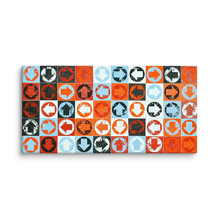 Mapping Heaven 5x10 (2001) on canvas (24" x 48") product image (1)