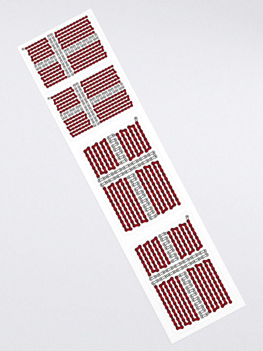 Denmark Bike Chain Flag Stickers, Mixed Size 4 Pack product image (2)