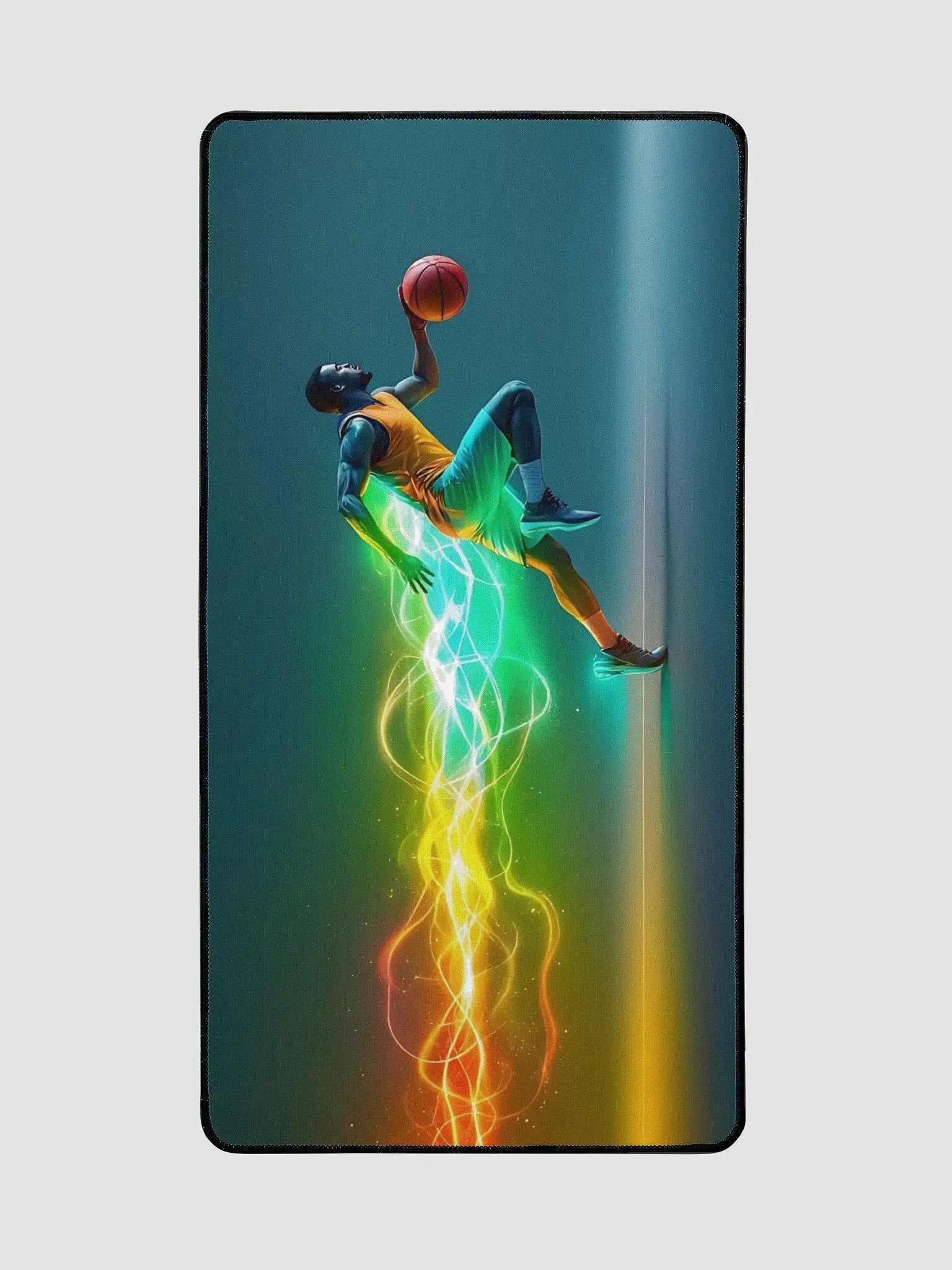 Dynamic Basketball Player Neon Energy Desk Mat product image (2)