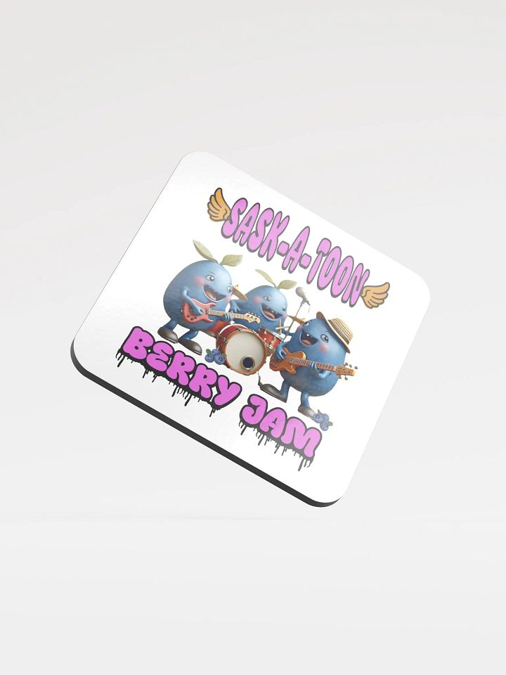 Saskatoon Berry Jam Band Cork Coaster Set product image (2)