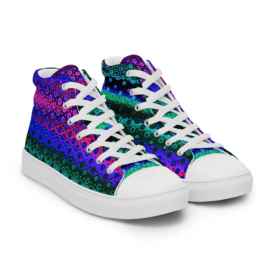 Abstract Multicoloured Pattern Men's Canvas Shoes High Tops product image (48)