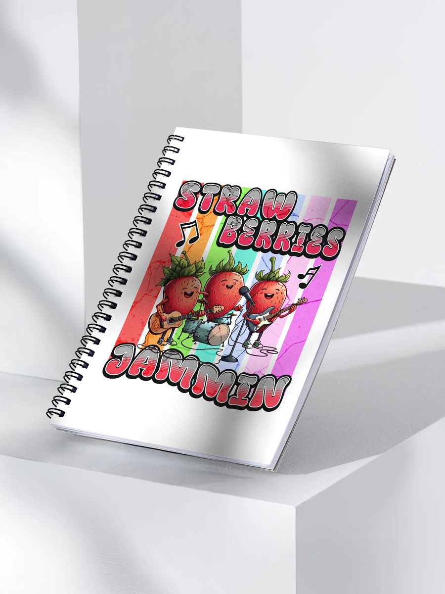 Strawberries Jammin Band Spiral Notebook product image (3)