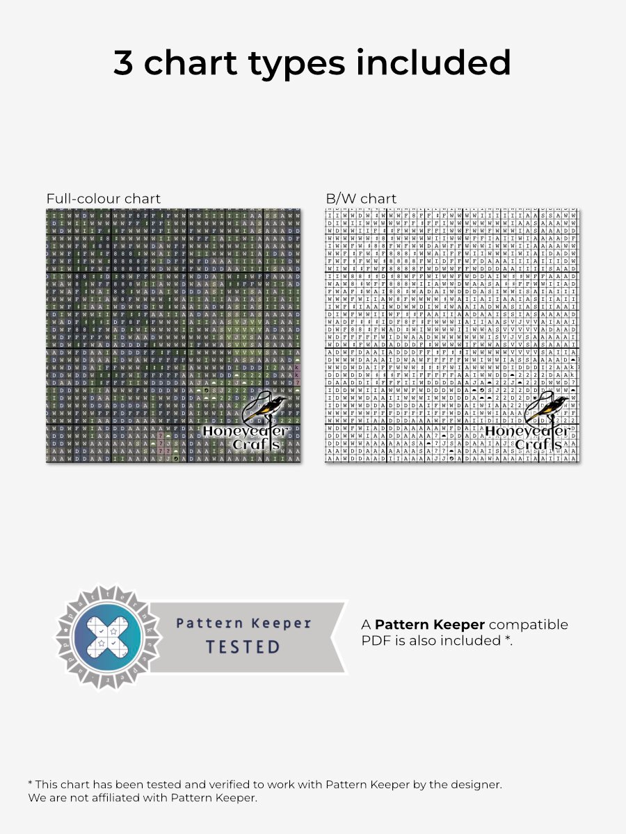 Sacred Lotus Water Lily: Floral Cross Stitch Pattern PDF product image (2)