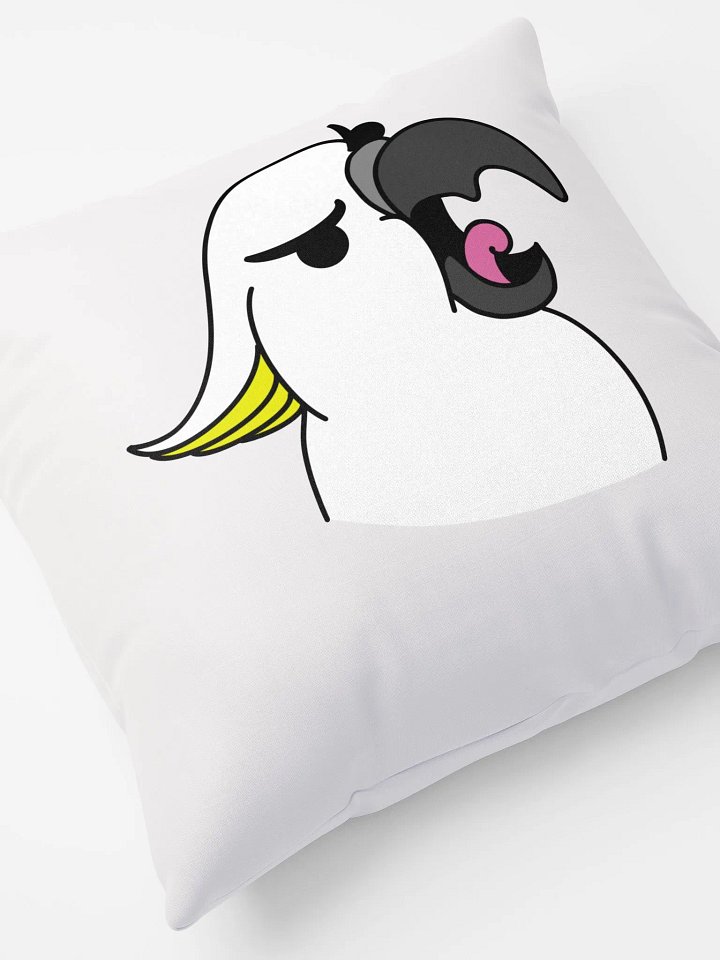 Screaming Cockatoo Pillow Double Sided With Text product image (2)