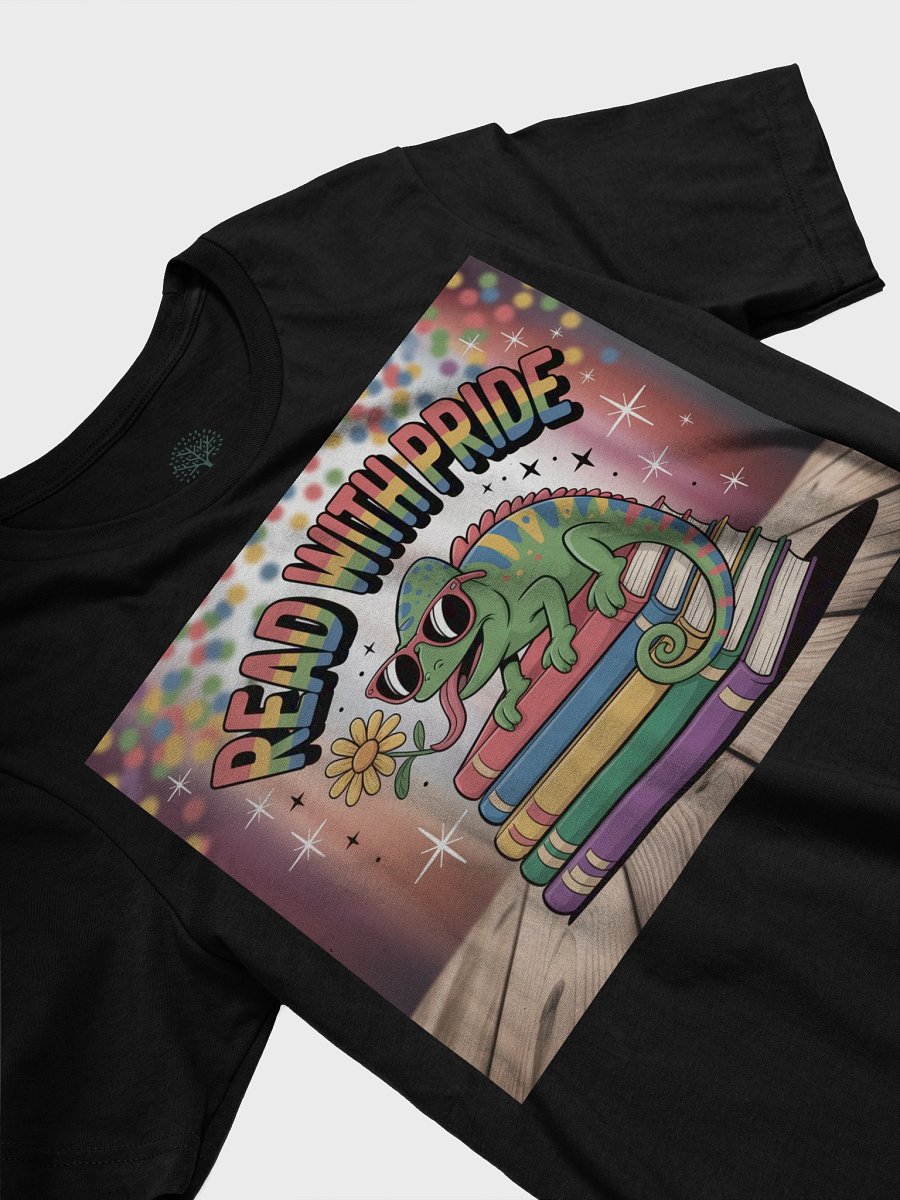 Read With Pride: Chameleon Book Lover Unisex T-Shirt product image (29)