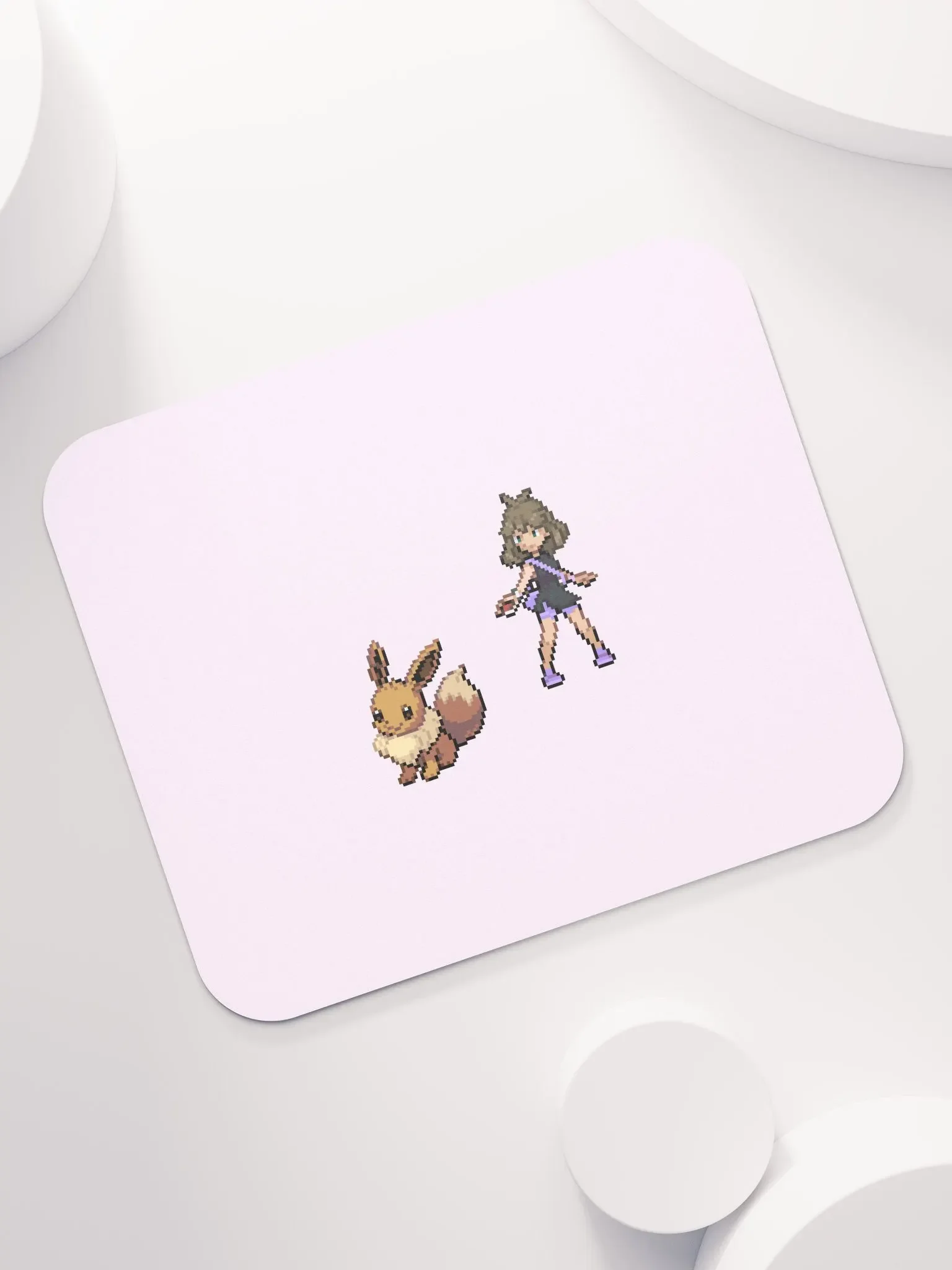 Pixel Art Pokemon Trainer & Eevee Mouse Pad product image (7)