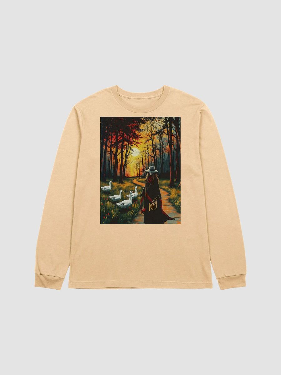Sunset Stroll with her geese Long Sleeve Tee product image (1)
