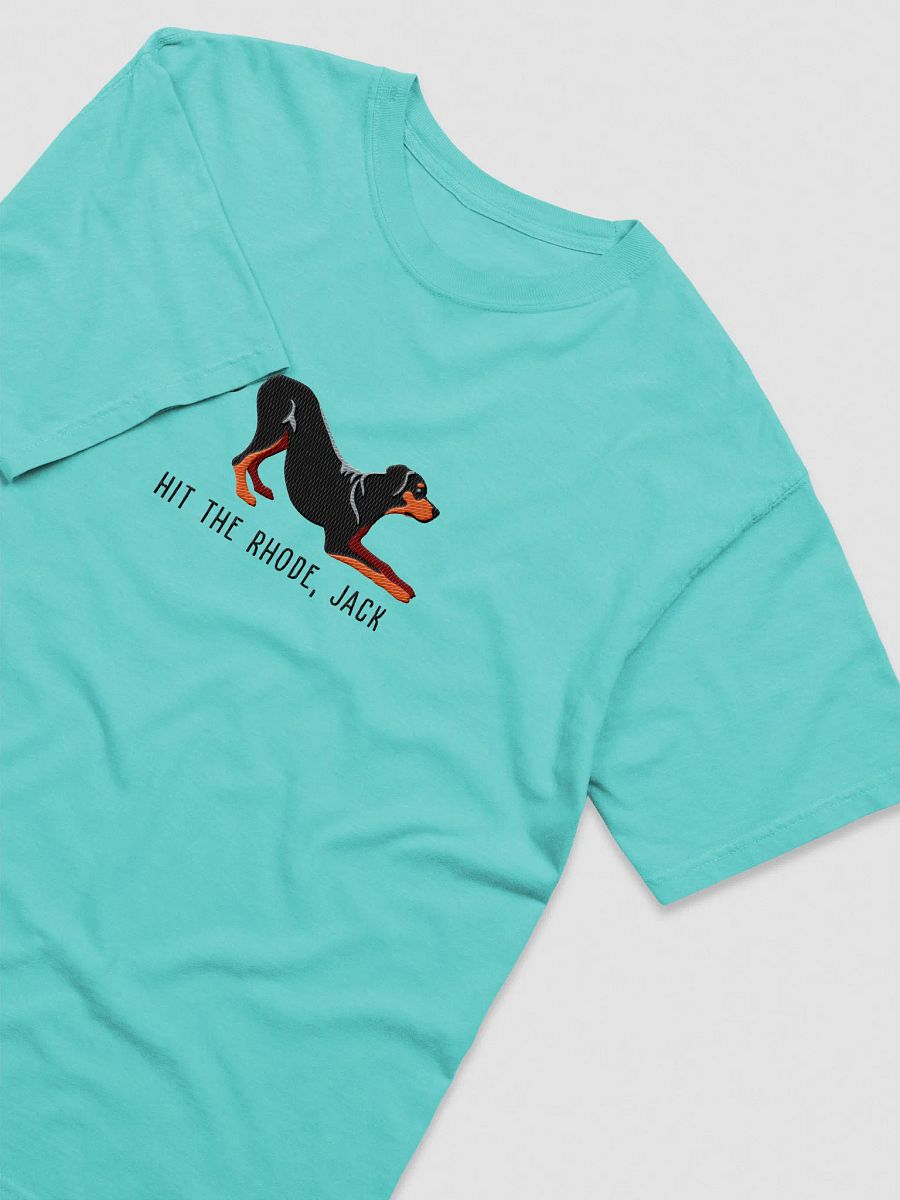 Hit the Rhode, Jack T-Shirt(Embroidered) of a Rhodesian Ridgeback(Black & Tan) product image (27)