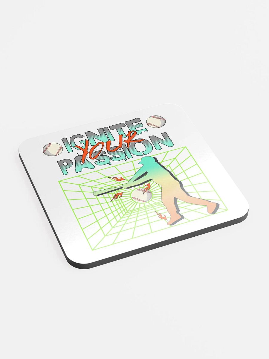 Ignite Your Passion Baseball Cork Coaster product image (2)