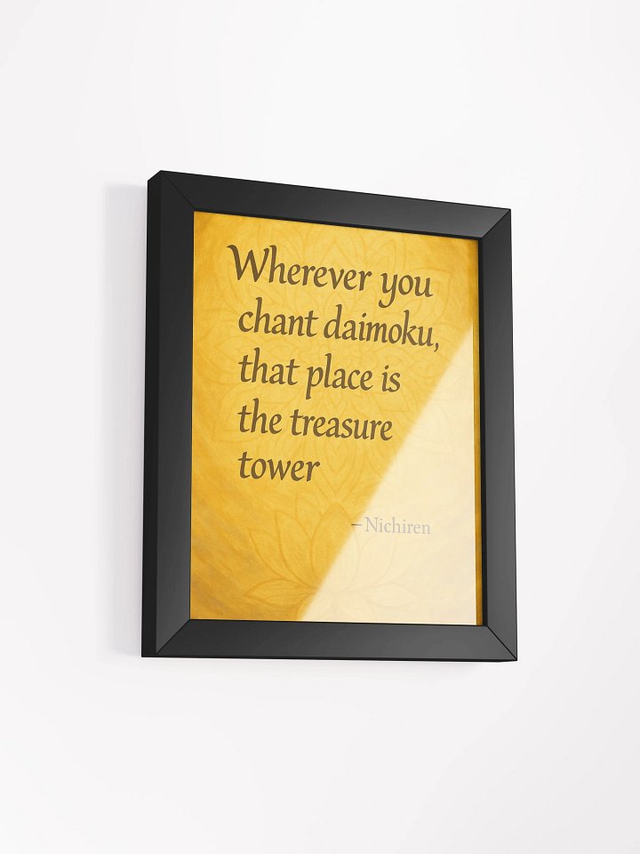 Treasure Tower Daimoku Quote – Nichiren Buddhism Framed Poster (Eco Wood Frame, Matte Finish) product image (11)