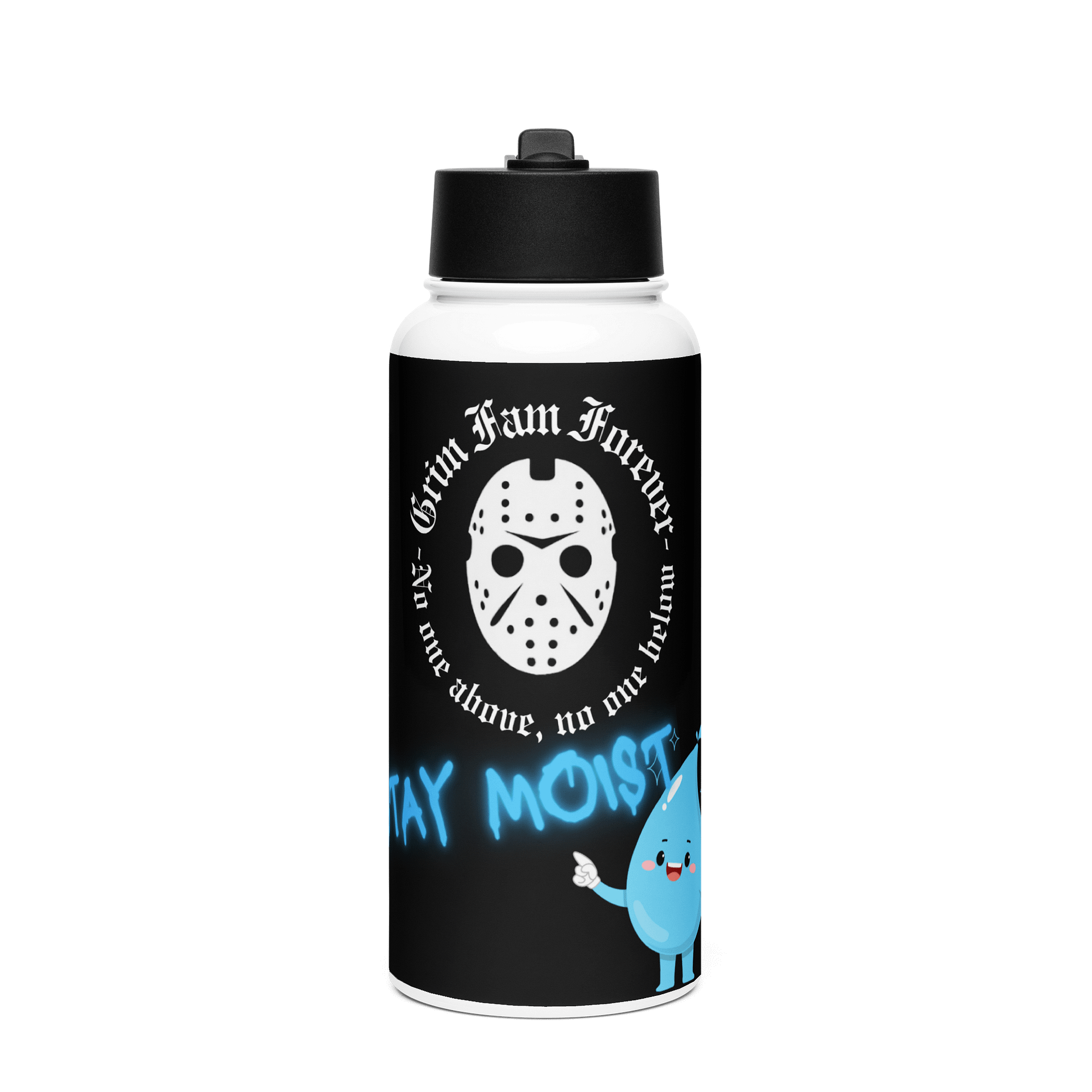 GRIM FAM "STAY MOIST” Bottle #5 - Double-walled stainless steel with vacuum insulation -32 oz (950 ml) product image (1)